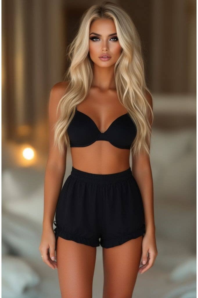 Lady Bloomers in Black Crepe by Daisy Corsets